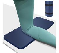 Yoga Knee Pad Cushion 0.8inch (20mm) Thick Yoga Mat with Carrier Strap, Mats for Pain Free Joints Knees and Elbows, Workout Mats for Home Gym, Yoga, Pilates, Planks, Ab Rollers, Navy blue