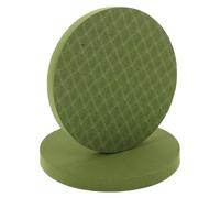 Yoga Kneeling Pad Cushion EVA Knee Mat for Pilates Practice | Green Textured Non-slip Surface, Balance-friendly Thickness, Lightweight round Design, Protects Elbows during Outdoor