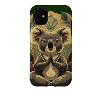Yoga Koala Bear as Yoga Teacher Guru Meditation in Lotus Seat Case for iPhone 11