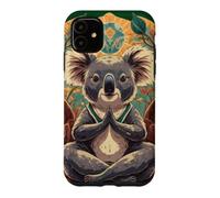 Yoga Koala Bear as Yoga Teacher Guru Meditation in Lotus Seat Case for iPhone 11