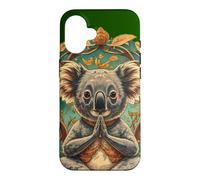 Yoga Koala Bear as Yoga Teacher Guru Meditation in Lotus Seat Case for iPhone 16
