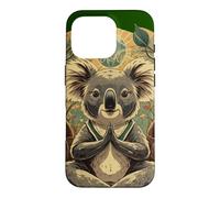 Yoga Koala Bear as Yoga Teacher Guru Meditation in Lotus Seat Case for iPhone 16 Pro