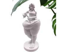 Yoga Lady Figures - Meditating Sculpture, Zen Goddess Statue | Long Lasting Resin Wellness Ornament, Spiritual Desk Accent, Inspirational Body Positivity Giffts for Living Room or