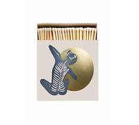 Yoga Lady Long Matches - Luxury Giant Square Matchbox - White Tip Coloured Large Matchsticks - Candles Fireside Housewarming Gift