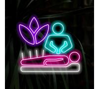 Yoga LED Neon Signs Practitioner Lotuses Lamp Dimmable Acrylic Lights for Bedroom Coffee Shop Office Bar Birthday Yoga Studio Party Art Wall Decor