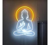 Yoga LED Neon Signs Practitioner Lotuses Lamp Dimmable Acrylic Lights for Bedroom Coffee Shop Office Bar Birthday Yoga Studio Party Art Wall Decor