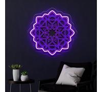 Yoga LED Neon Signs Practitioner Lotuses Lamp Dimmable Acrylic Lights for Bedroom Coffee Shop Office Bar Birthday Yoga Studio Party Art Wall Decor