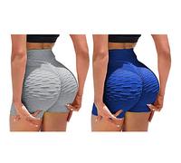 Yoga Leggings Pants for Women Girl New 2024 Short 2PC Butt Pants High Shorts Lifting Yoga Women Waisted Leggings for Yoga Pants Ticktock Yoga Pants (Gray,Blue, M)
