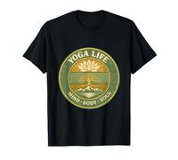 Yoga Life Mind Body Soul Vintage Retro Gift for Yogis T-Shirt