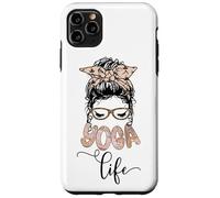 Yoga Life Yogi Messy Bun Woman Face Leopard Print Yoga Lover Case for iPhone 11 Pro Max