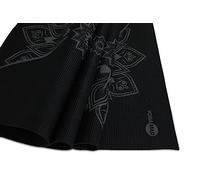 Yoga-Mad Mandala Alignment Yoga Mat, Black, 4mm Thick, 183cm x 61cm, PVC Foam, Non-Slip, Lightweight, Easy to Clean, Perfect for Yoga, Pilates, and General Fitness