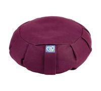 Yoga-Mad Pleated Round Zafu Meditation Cushion | 100% Cotton Cover, Buckwheat Filling | Eco Friendly Floor Seat | Removable Outer | 18cm x 35cm (dia), 2.5kg | Mindfulness Cushion