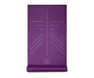 Yoga-Mad SureGrip Eco Alignment Yoga Mat | The Ultimate in Non-slip, Eco Friendly Natural Latex | Premium 4mm Thick Supportive Base for your Training (Purple)