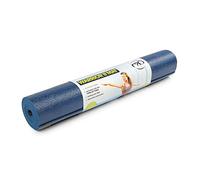 Yoga-Mad Warrior II Yoga Mat | 183cm x 61cm x 4mm | Non Slip Lightweight Exercise Mat | Perfect for Pilates, Yoga, Stretching, Home Workouts and General Fitness (Dark Blue)