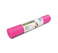 Yoga-Mad Warrior II Yoga Mat | 183cm x 61cm x 4mm | Non Slip Lightweight Exercise Mat | Perfect for Pilates, Yoga, Stretching, Home Workouts and General Fitness (Hot Pink)