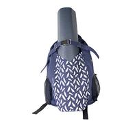 Yoga-Mad Yoga Mat Bag Backpack | Cotton Outer Rucksack | Ideal Yoga Mat Carrier for Commuters and General Travel | Various Storage Compartments Yoga Mat Not Included (Blue)
