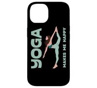 Yoga Makes Me Happy Meditation Think Positive Fitness Tee Case for iPhone 14