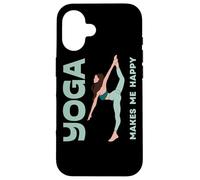 Yoga Makes Me Happy Meditation Think Positive Fitness Tee Case for iPhone 16