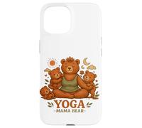 Yoga Mama Bear Funny Gift For Moms Mindfulness Wellness Case for iPhone 15