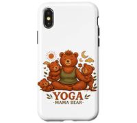 Yoga Mama Bear Funny Gift For Moms Mindfulness Wellness Case for iPhone X/XS
