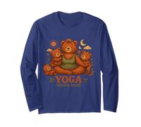 Yoga Mama Bear Funny Gift for Moms Mindfulness Wellness Long Sleeve T-Shirt