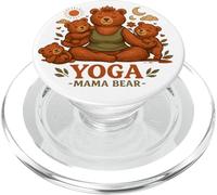 Yoga Mama Bear Funny Gift For Moms Mindfulness Wellness PopSockets PopGrip for MagSafe