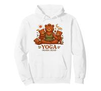 Yoga Mama Bear Funny Gift For Moms Mindfulness Wellness Pullover Hoodie
