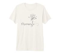 Yoga Mamas Outfit Mamaste Lettering Lotus Flower Black Premium T-Shirt