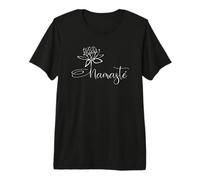 Yoga Mamas Outfit Namasté Lettering Lotus Flower White Premium T-Shirt