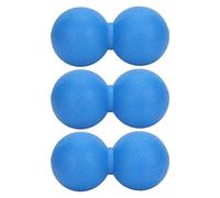 Yoga Massage Ball Set Muscle Relaxation Fitness Tool for Neck, Foot, Hand Joints, Portable Peanut Shape Silicone Material (Blue)