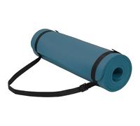 Yoga Mat, 1/2-Inch Extra Thick High Density Exercise Mat, Anti-Tear Exercise Yoga Mat with Carrying Strap, Suitable for Various Yoga Exercises, Navy Blue