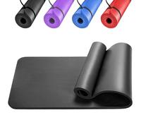 Yoga Mat, 10 MM Extra Thick Foam Exercise Mat, 180x60cm Multi Purpose Non Slip Gym Mats with Carry Bag and Strap, Pilates Mat Ideal Workout Mats for Women Men Gymnastics Home Outdoor Fitness (Black)