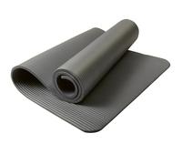 Yoga Mat 10mm Extra Thick Non-Slip Unisex Exercise Mat 180x60cm, Multi-Purpose NBR Foam Fitness Mat with Carry Bag & Strap for Yoga, Pilates, Stretching, Gymnastics, Meditation & Home Workout (Grey)