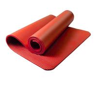 Yoga Mat 10mm Extra Thick Non-Slip Unisex Exercise Mat 180x60cm, Multi-Purpose NBR Foam Fitness Mat with Carry Bag & Strap for Yoga, Pilates, Stretching, Gymnastics, Meditation & Home Workout (Red)