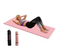Yoga Mat | 15mm Pad Shock-Absorbing Workout Equipment - Thick Lightweight Yoga Mats with Carrying Strap | for Women Men Pilates Floor Stretching Workout Fitness Indoor Outdoor Training