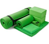 Yoga Mat 7-Pc Set, Balancefrom Goyoga Series With Carrying Strap, Green