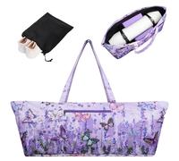 Yoga Mat Bag Large Yoga Mat Carrier with Shoes Compartment and Wet Pocket Pilates Bag with Zipper Pockets and Yoga Mat Holder Strap Fits Most Size Mats Yoga Bags and Carriers Fits All Your Stuff