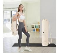 Yoga Mat Bag with Adjustable Strap, Insulated Bottle Pocket & Wet/Dry Compartment for Pilates Mat