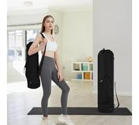 Yoga Mat Bag with Adjustable Strap, Insulated Bottle Pocket & Wet/Dry Compartment for Pilates Mat