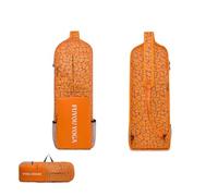 Yoga Mat Bag with Hidden Handles, Water - Repellent Yoga Bags for Women and Men, Lightweight Sport Gym Bag with Adjustable Shoulder Strap, Bottle Pocket, Big Open Pocket and Zipper Pockets (Orange)