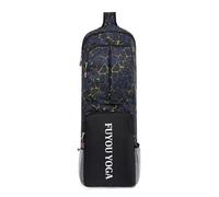 Yoga Mat Bag with Hidden Handles, Water - Repellent Yoga Bags for Women and Men, Lightweight Sport Gym Bag with Adjustable Shoulder Strap, Bottle Pocket, Big Open Pocket and Zipper Pockets (Black)