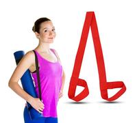 Yoga Mat Carry Strap Adjustable Loops Exercise Mat Holder Gym Mat Carrier Portable Shoulder Roll Carrying Sling Stretching Straps for all Mat Sizes (Red)