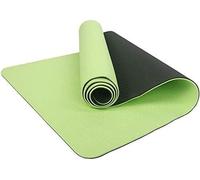 Yoga Mat, Classic Tpe Eco Pilates Exercise Fitness Training Mat For Home Gym Sit-ups Push-ups Stretching Push-ups Dance(Green+black)