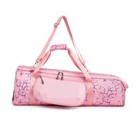 Yoga Mat Compact Carry Bag, Pilates Mat Storage Pouch Large Capacity Multifunctional Sports Bacpack(Pink)