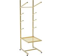 Yoga Mat & Exercise Ball Holder with Wheels Foam Roller Multi-Purpose Rack Half Ball Balance Trainer for Gym & Studio Storage Solutions