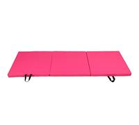 Yoga Mat, Exercise Mat 70.9x23.6x2.0in Oxford Cloth + PE Sports Folding Gymnastics Mat Yoga Mat Thick with Handle Straps for Dance, Gymnastics, Yoga Mat (Pink)