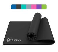 Yoga Mat Extra Thick 15mm Non-Slip Pilates Workout Exercise Mat Soft Mat Carry Strap (Black)
