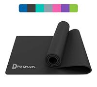 Yoga Mat Extra Thick 15mm Non-Slip Pilates Workout Exercise Mat Soft Mat Carry Strap (Black)