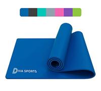 Yoga Mat Extra Thick 15mm Non-Slip Pilates Workout Exercise Mat Soft Mat Carry Strap (Blue)