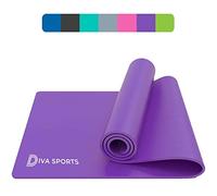 Yoga Mat Extra Thick 15mm Non-Slip Pilates Workout Exercise Mat Soft Mat Carry Strap (Purple)